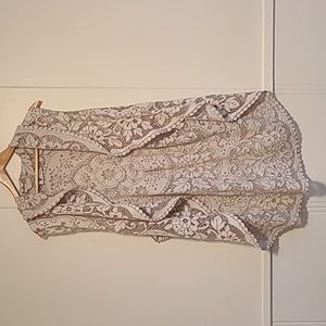 Ancient Holistics | creme lace drapey vest